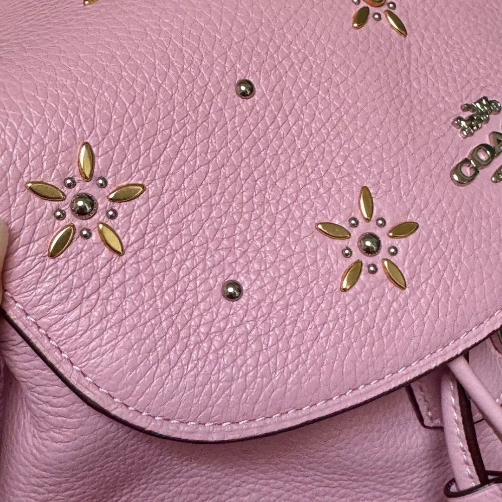 NWT Coach ELLE BACKPACK WITH ALLOVER STUDS in Pink Multi - Picture 7 of 12